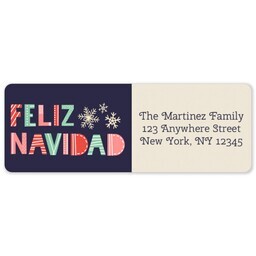 Address Label Sheet with Feliz Navidad design