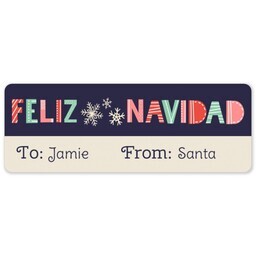 Address Label Sheet with Feliz Navidad design