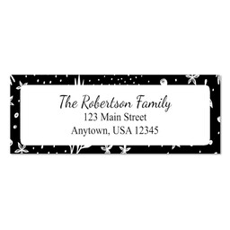 Address Label with Floral Borders design