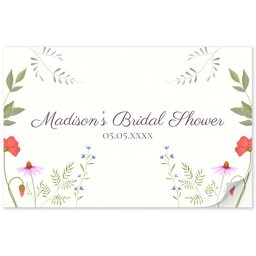 11"x17" Personalized Pad with Floral Bridal Placemat design