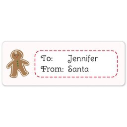 Address Label Sheet with Gingerbread Man design