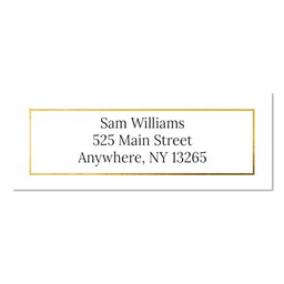 Address Label with Golden Border design