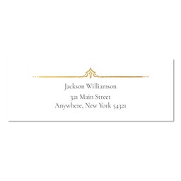 Address Label with Golden North Star design