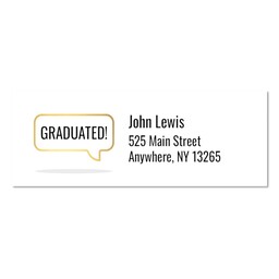 Address Label with Golden Text Bubble design