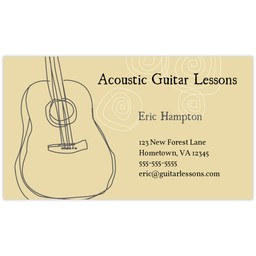 Business Card with Guitar Lessons design
