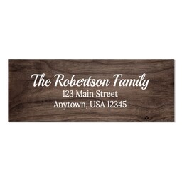 Address Label with Mahogany design