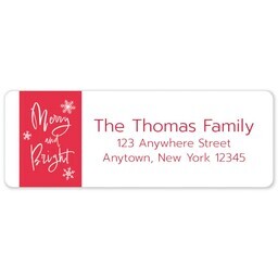 Address Label Sheet with Merry and Bright design