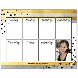 Photo Notepad Planner with Metallic Planner design