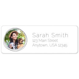 Address Label Sheet with Modern Circles design