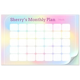 11"x17" Personalized Pad with Ombre Rainbow design