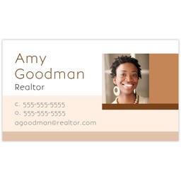 Business Card with Photo Shades Brown design