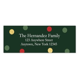 Address Label with Polka Dots Green design