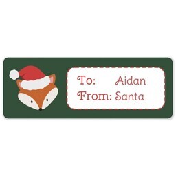 Address Label Sheet with Santa Fox design