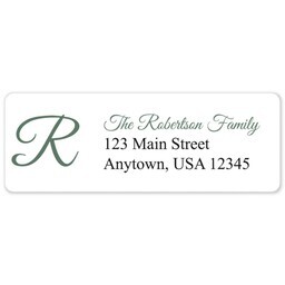 Address Label Sheet with Script Initial design