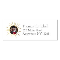 Address Label with Shining Grad Photo design