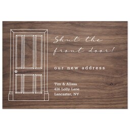 3.5x5 1 Hour Postcard with Shut the Front Door design