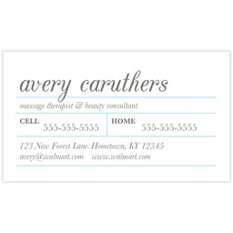 Business Card with Simple Box Blue design