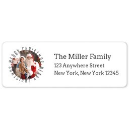Address Label Sheet with Simple Merry Christmas design