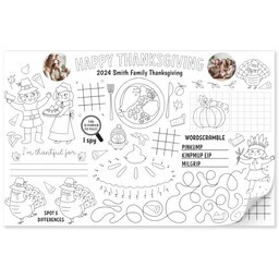 11"x17" Personalized Pad with Thanksgiving Activity design