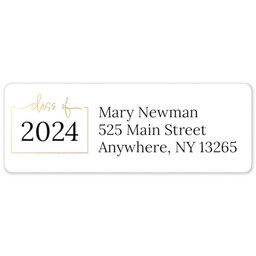 Address Label Sheet with The Class Of 2024 design