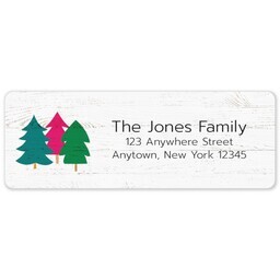 Address Label Sheet with Three Trees design