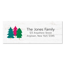 Address Label with Three Trees design