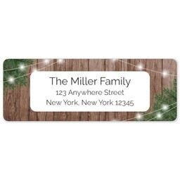 Address Label Sheet with Wood and Pine design