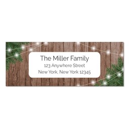 Address Label with Wood and Pine design