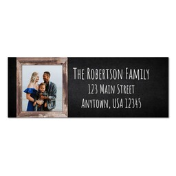 Address Label with Wooden Chalkboard design