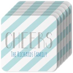 Thumbnail for Photo Coasters, Set Of 6 with Elegant Cheers design 1