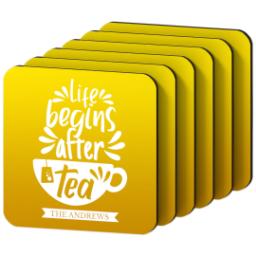 Thumbnail for Photo Coasters, Set Of 6 with After Tea design 3