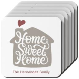 Thumbnail for Photo Coasters, Set Of 6 with Home Sweet Home design 3