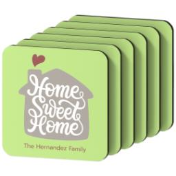 Thumbnail for Photo Coasters, Set Of 6 with Home Sweet Home design 5