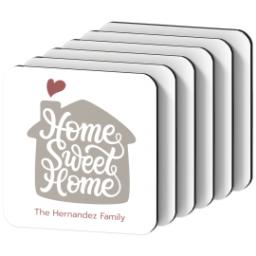 Thumbnail for Photo Coasters, Set Of 6 with Home Sweet Home design 6