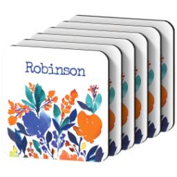 Thumbnail for Photo Coasters, Set Of 6 with Watercolor Bouquet design 2