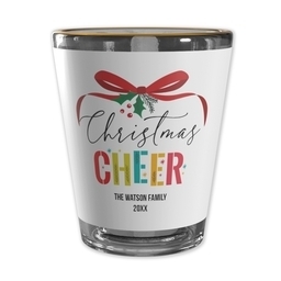 Shot Glass With Gold Rim with Christmas Cheers Shot design