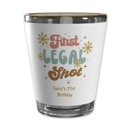 Shot Glass With Gold Rim with First Legal Shot design