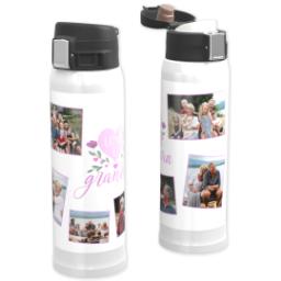 Thumbnail for Custom Water Bottle with Flip Top Lid with Grandma is Loved design 1