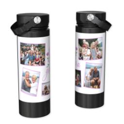 Thumbnail for Custom Stainless Steel Water Bottle - Black with Grandma is Loved design 1