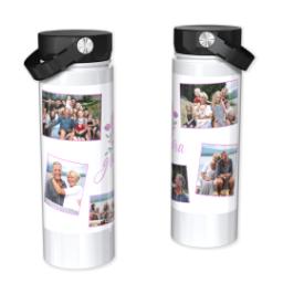 Thumbnail for Custom Stainless Steel Water Bottle - White with Grandma is Loved design 1