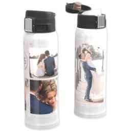 Thumbnail for Custom Water Bottle with Flip Top Lid with Marbled Monogram design 1