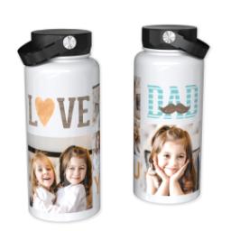 Thumbnail for 32oz Photo Water Bottles with Moustache Dad design 1