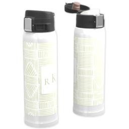 Thumbnail for Custom Water Bottle with Flip Top Lid with Patterned Monogram design 1