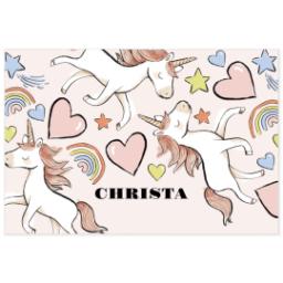 Thumbnail for Custom Stainless Steel Water Bottle - White with Rainbow Unicorn design 2