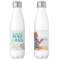 Thumbnail for 17oz Slim Water Bottle with Beach Love design 3