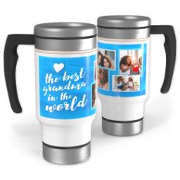 Thumbnail for 14oz Stainless Steel Travel Photo Mug with Best Grandma Watercolor design 1