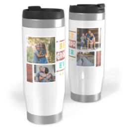 Thumbnail for 14oz Personalized Travel Tumbler with Best Grandpa Ever Collage design 1