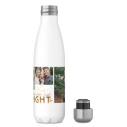 Thumbnail for 17oz Slim Water Bottle with Bright Thoughts Gold design 4