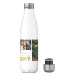 Thumbnail for 17oz Slim Water Bottle with Bright Thoughts Gray design 4