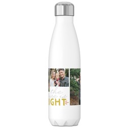 17oz Slim Water Bottle with Bright Thoughts Gray design